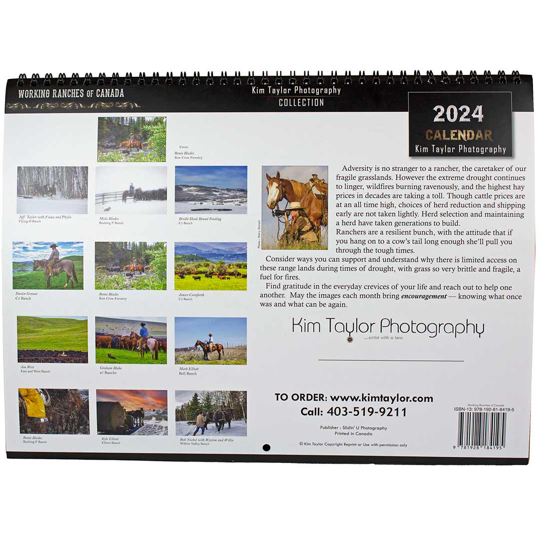 Kim Taylor Working Ranches 2024 Wall Calendar Lammle's Lammle's