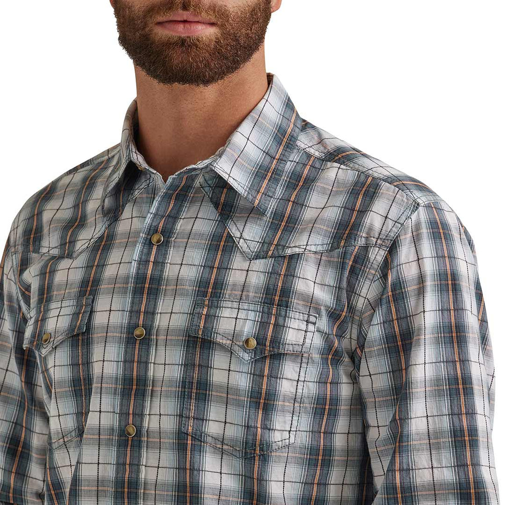 Wrangler Men's Retro Premium Plaid Snap Shirt