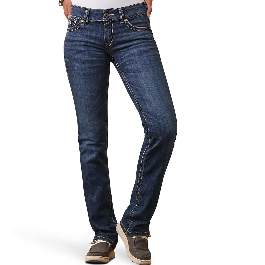 Ariat Women's R.E.A.L. Mid Rise Everlee Straight Jeans