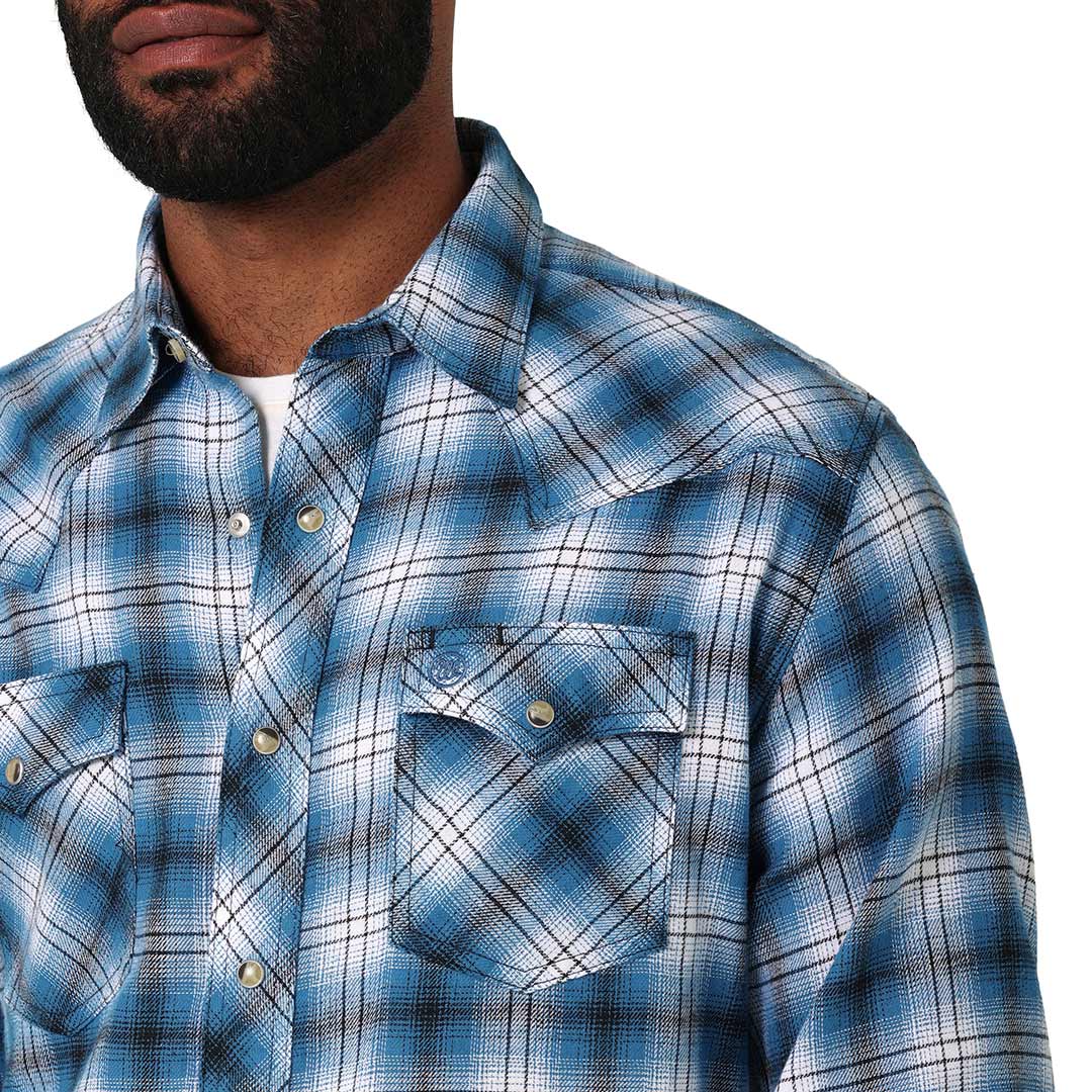 Wrangler Men's Retro Flannel Plaid Snap Shirt | Lammle's – Lammle's ...