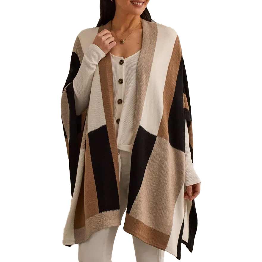 Poncho sweater outlet open front