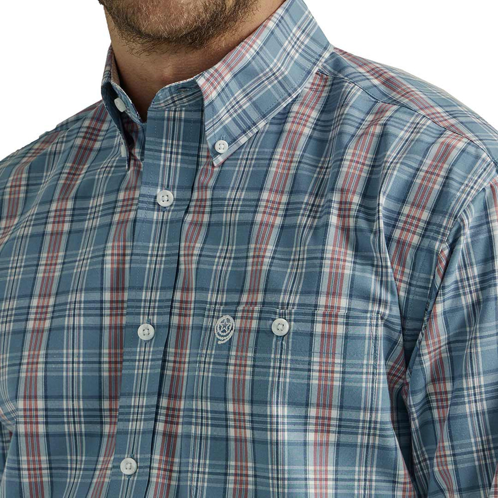 Wrangler Men's George Strait Plaid Button-Down Shirt