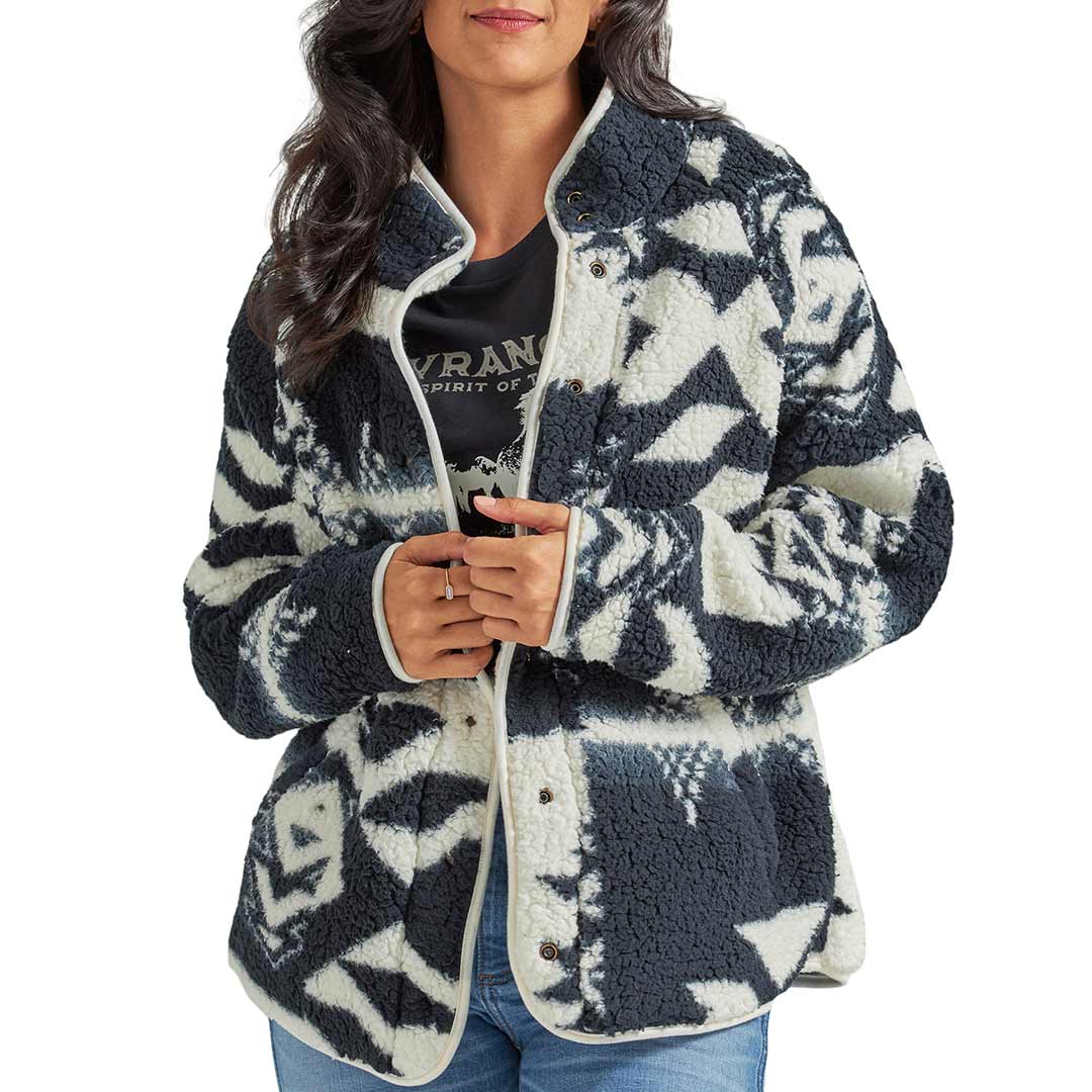 Printed on sale sherpa jacket