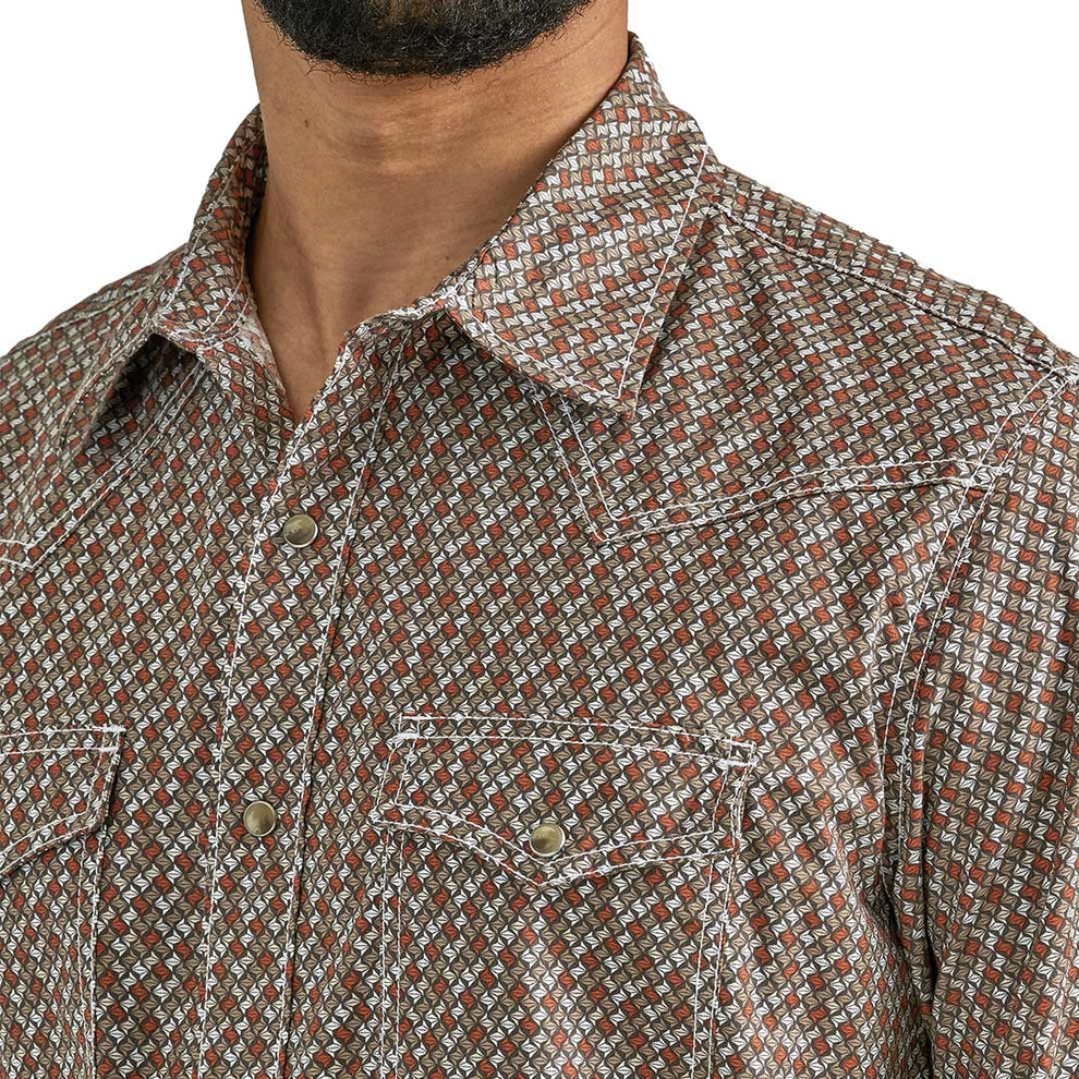 Wrangler Men's 20X Competition Advanced Comfort Print Snap Shirt