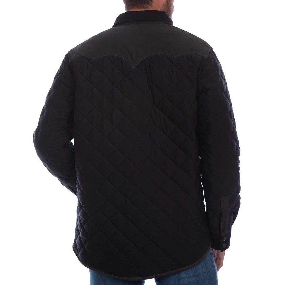 Scully Men's Leather Yoke Quilted Jacket