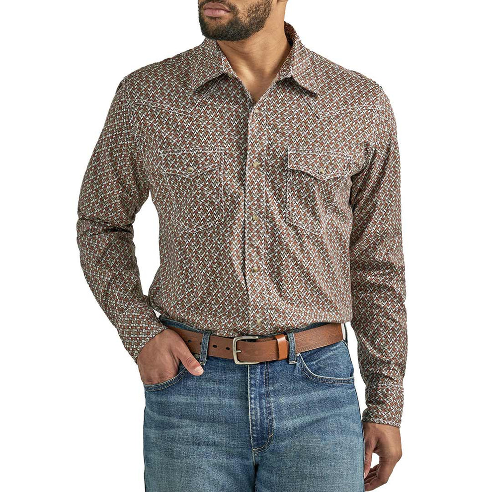 Wrangler Men's 20X Competition Advanced Comfort Print Snap Shirt