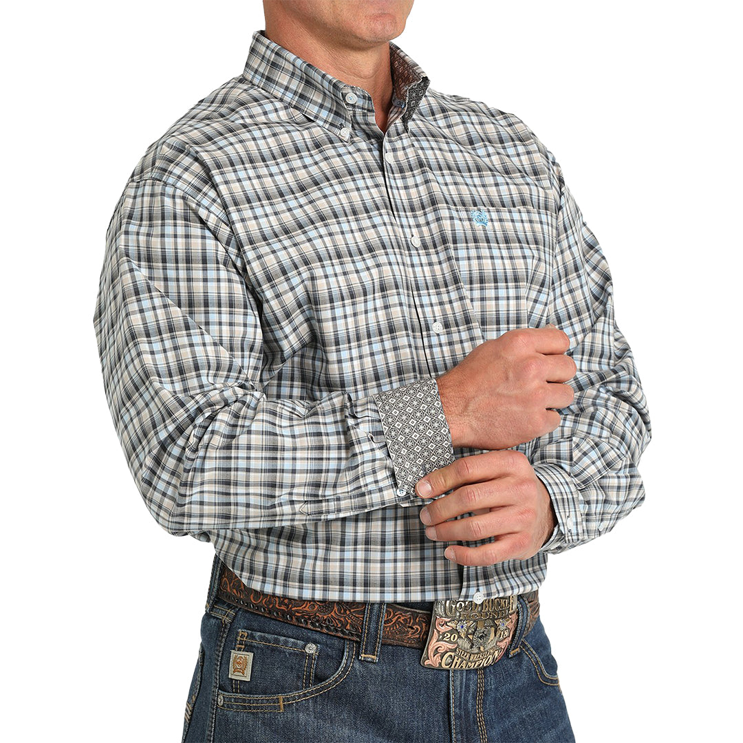 Cinch Men's Plaid Western Shirt Long Sleeve Button Down Shirt