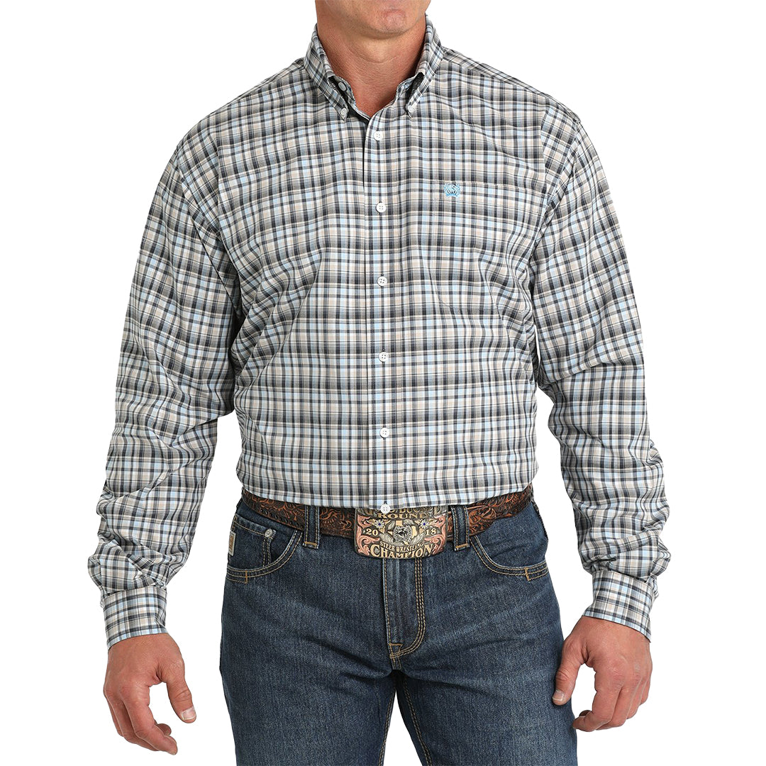 Cinch Men's Plaid Western Shirt Long Sleeve Button Down Shirt