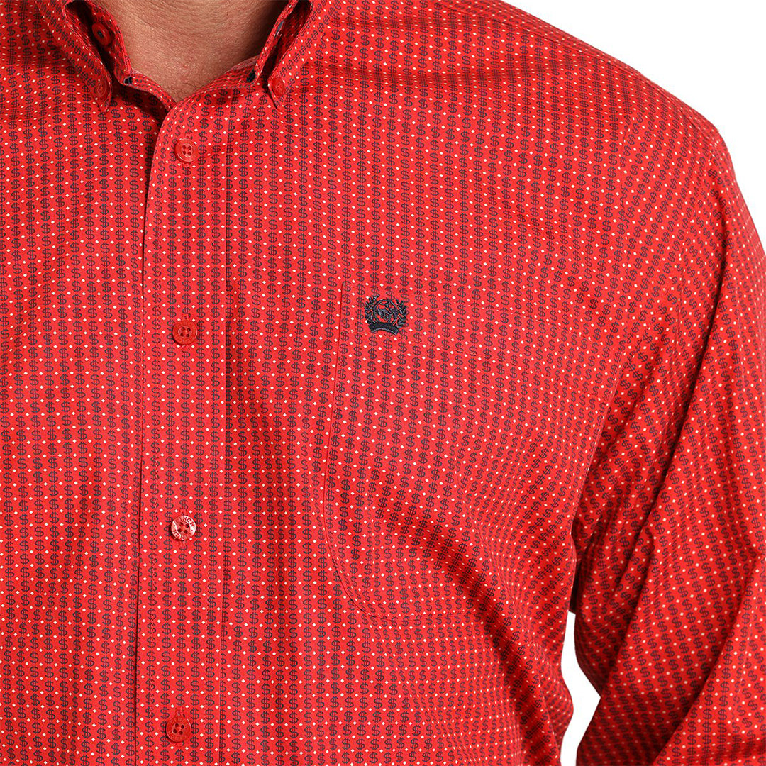 Cinch Men's  Money Print Button-Down Shirt