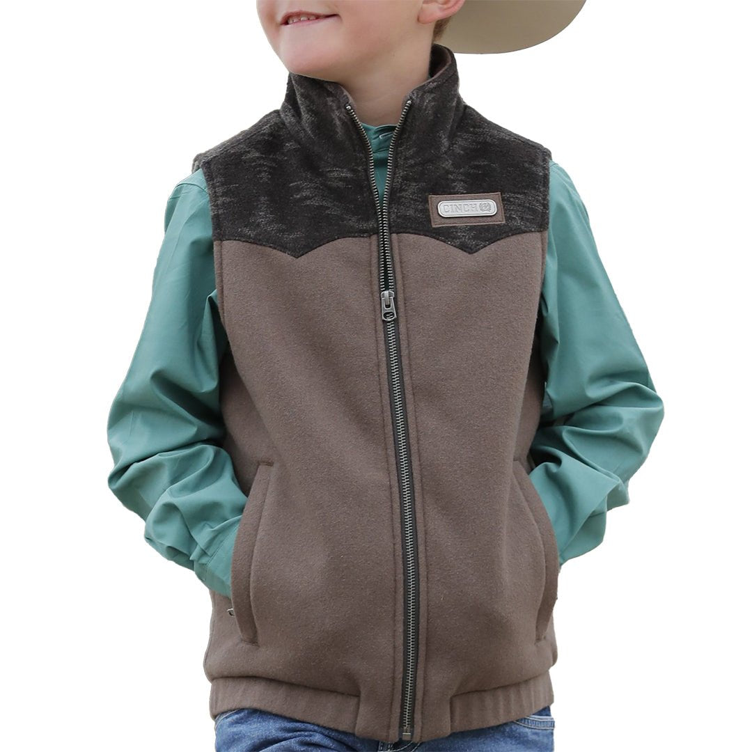 Cinch Boys' Match Dad Western Vest