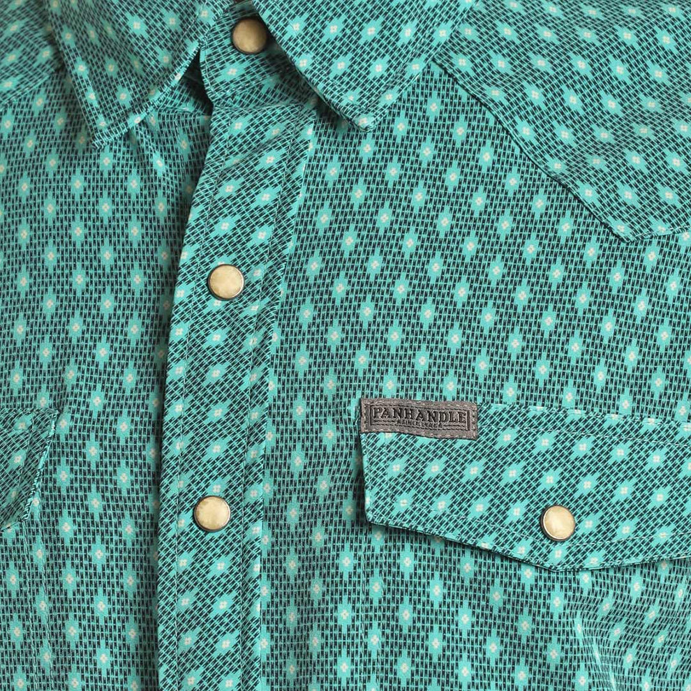 Panhandle Men's Diamond Print Snap Shirt