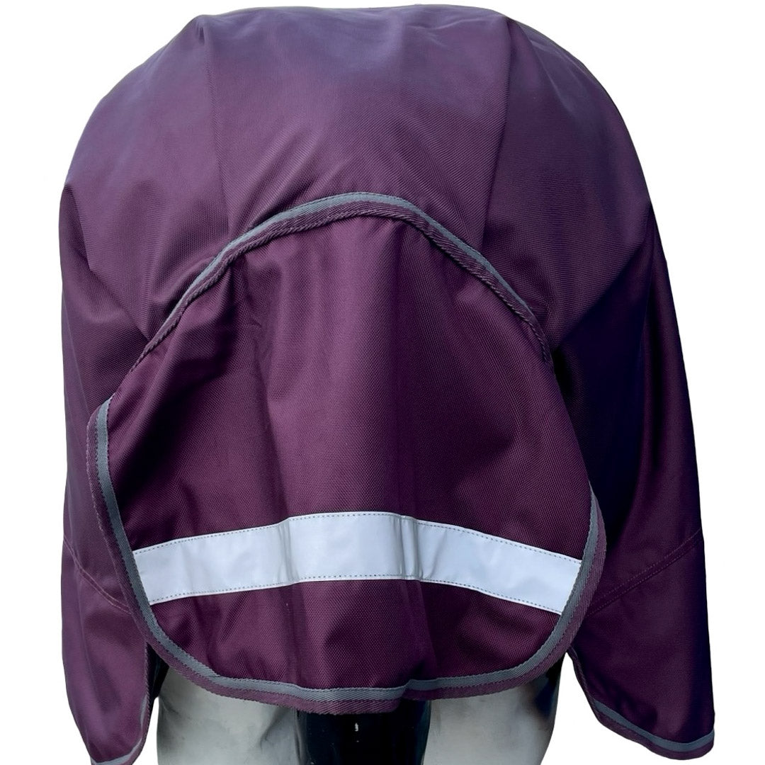 Tech Equestrian Heavyweight Winter Turnout Blanket In Plum with Detachable Neck