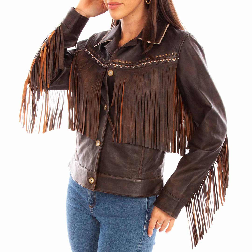 Scully Women's Fringe Accent Leather Jacket