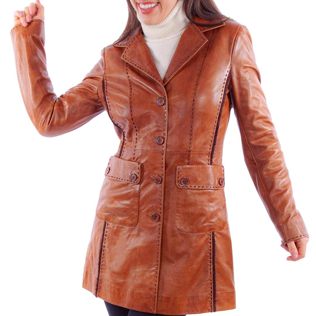 Scully Women's Stitching Accent Leather Jacket