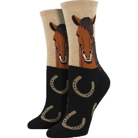 Socksmith Women's Horse Portrait Crew Socks