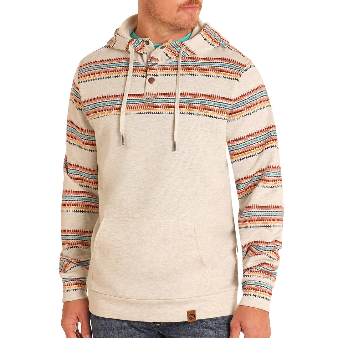 Rock & Roll Denim Men's Stripe Performance Hoodie