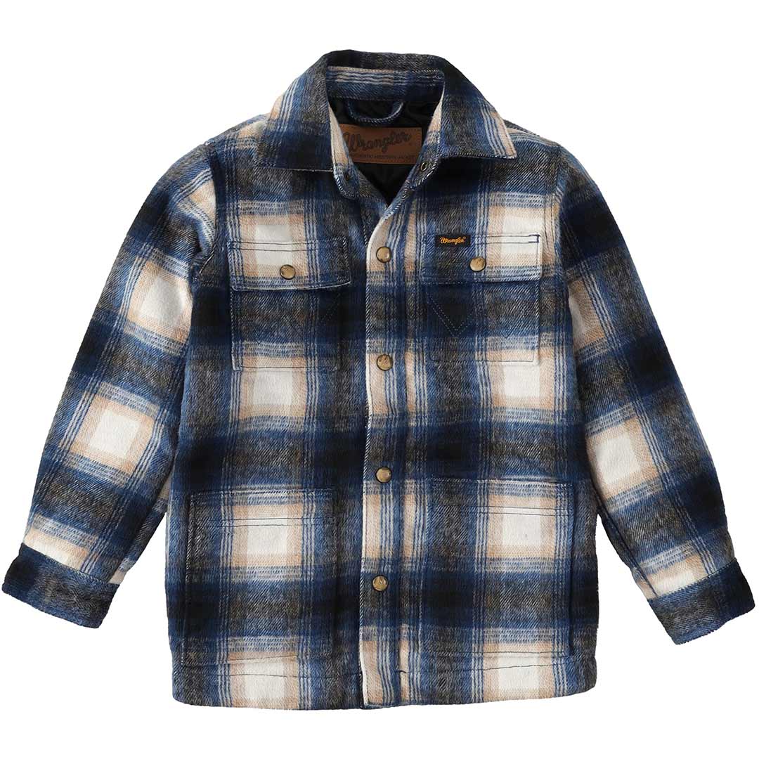 Quilted flannel shirt with snaps best sale