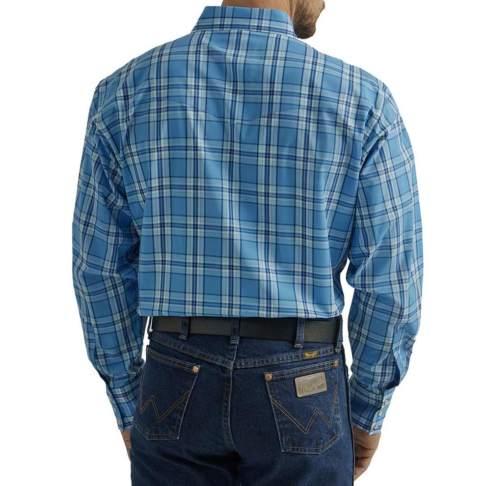 Wrangler Men's Wrinkle Resist Plaid Snap Shirt