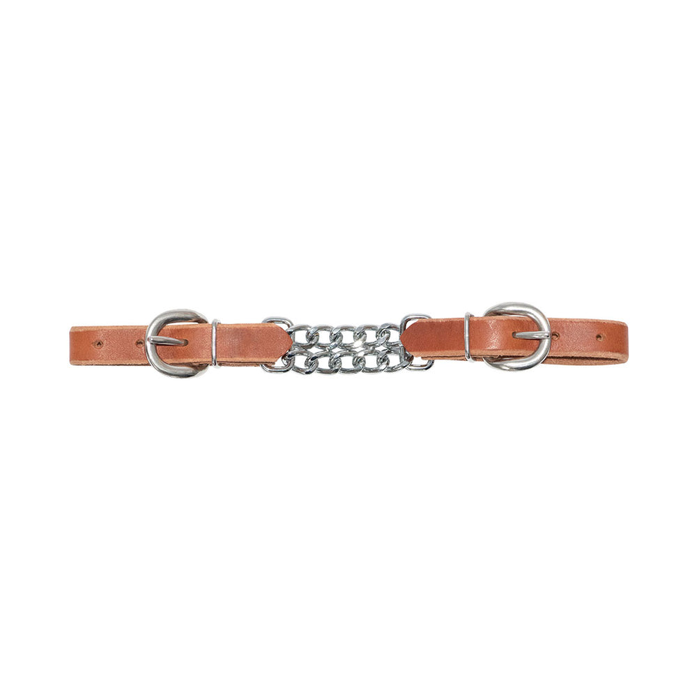 Wildfire Saddlery Harness Leather Double Chain Curb Strap