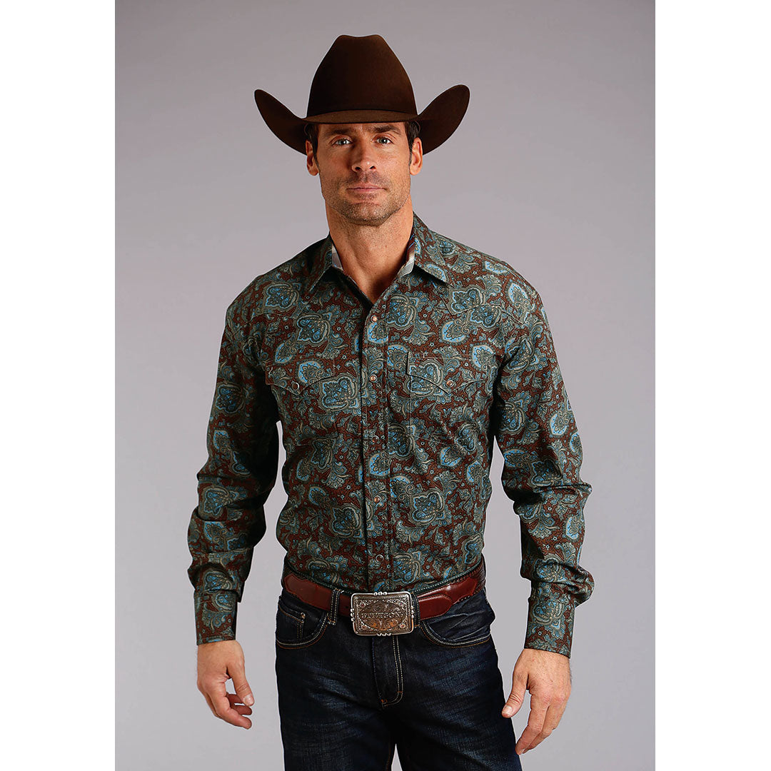 Stetson Men's Rail Paisley Print Shirt