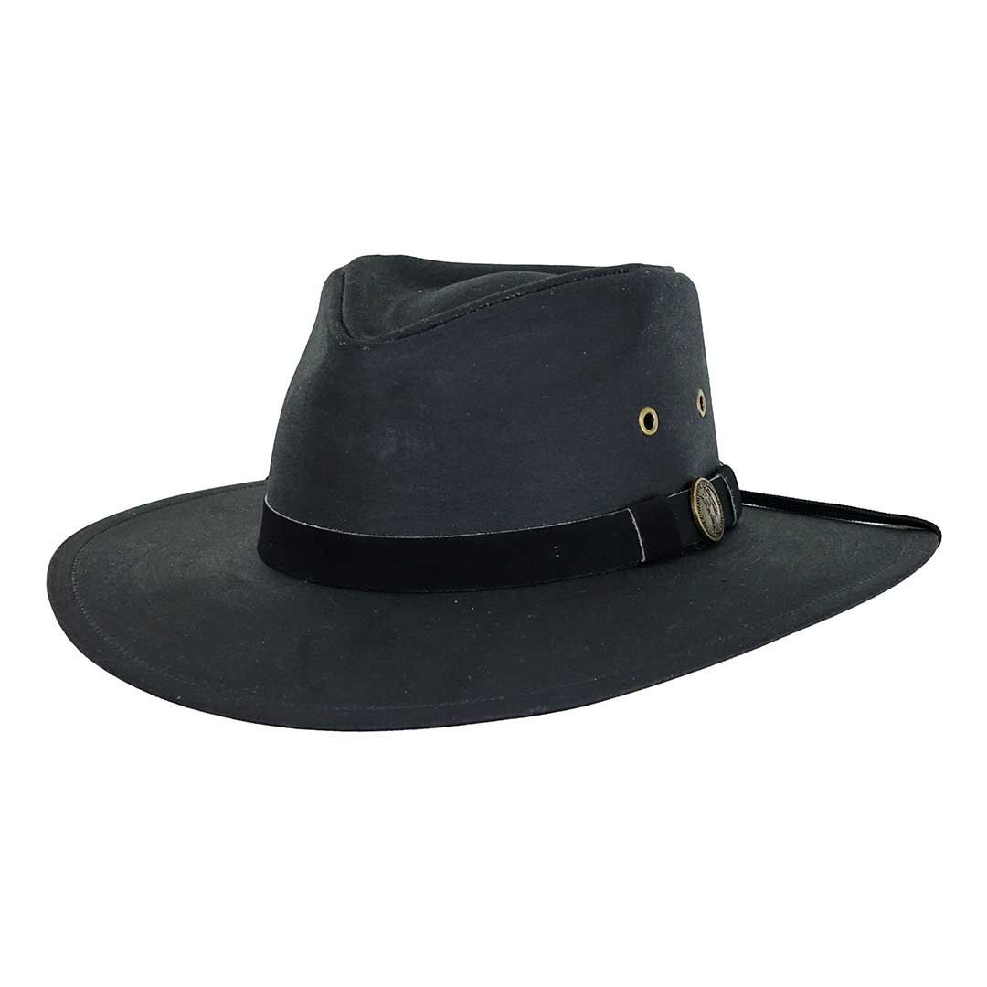 Outback Trading Co. Grizzly Oilskin Hat - Black