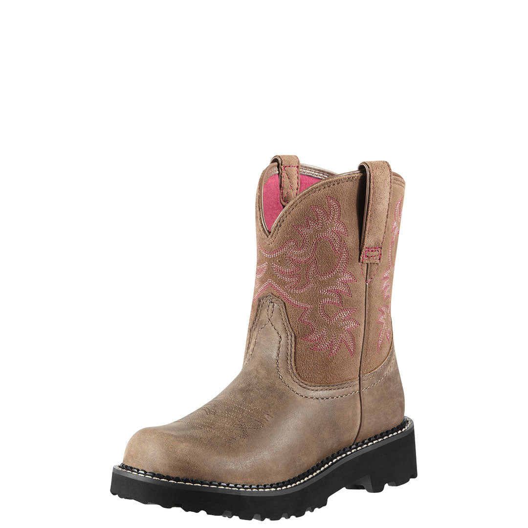 Ariat pink clearance and brown boots