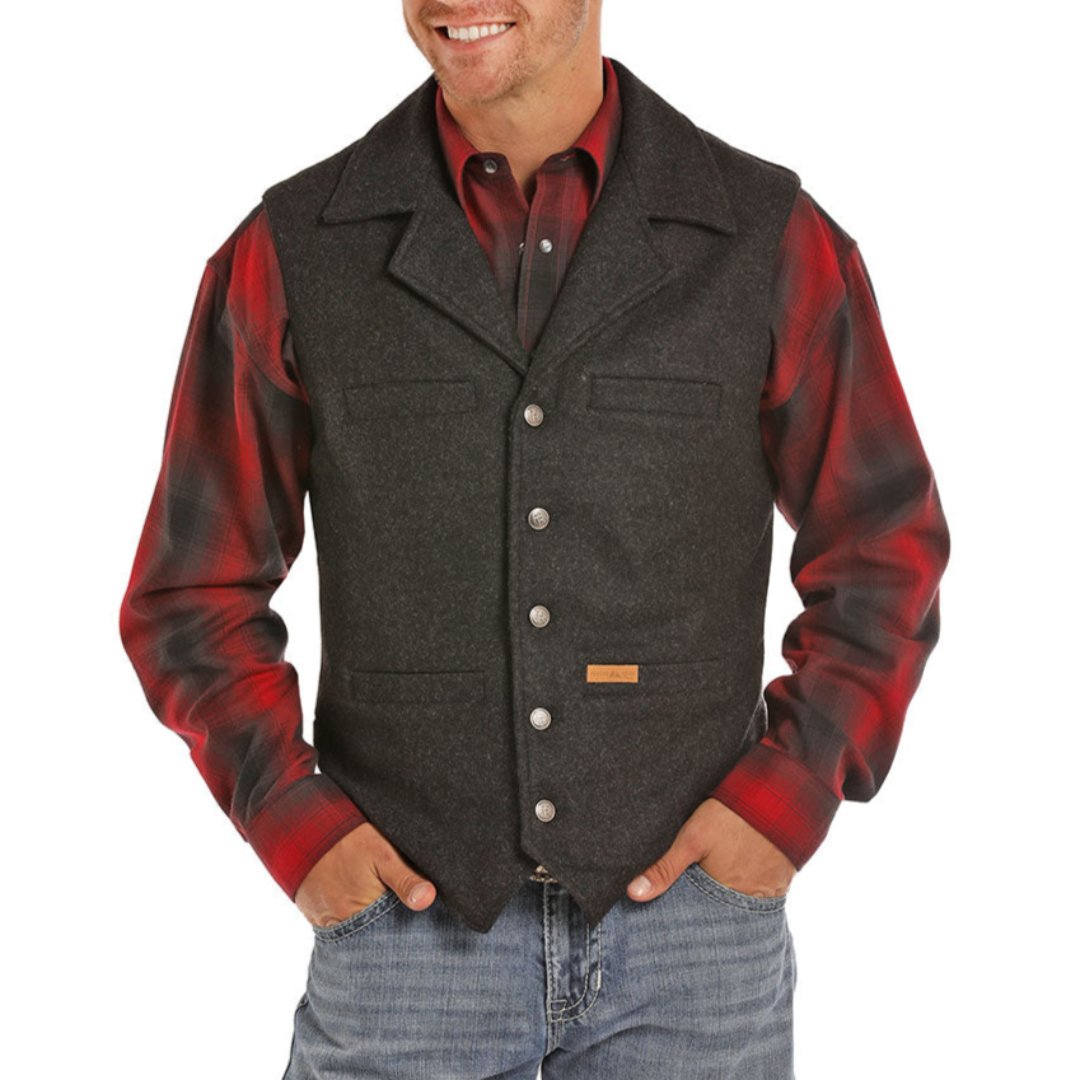 Powder River Outfitters Men's Heather Wool Vest