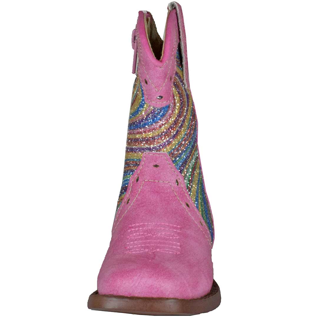 Roper Toddler Girls' Swirly Glitter Shaft Cowgirl Boots