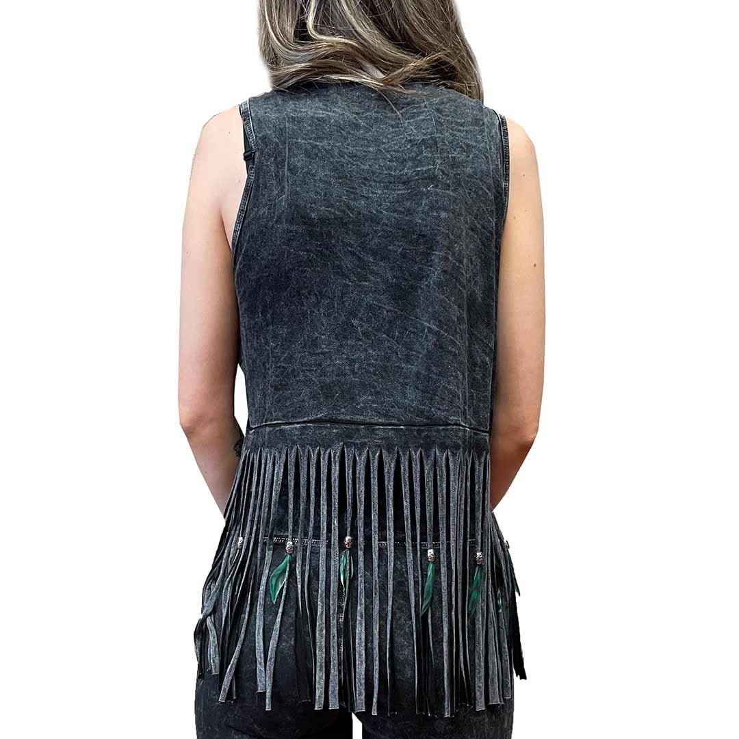 Pat Dahnke Women's Distressed Feather Short Vest