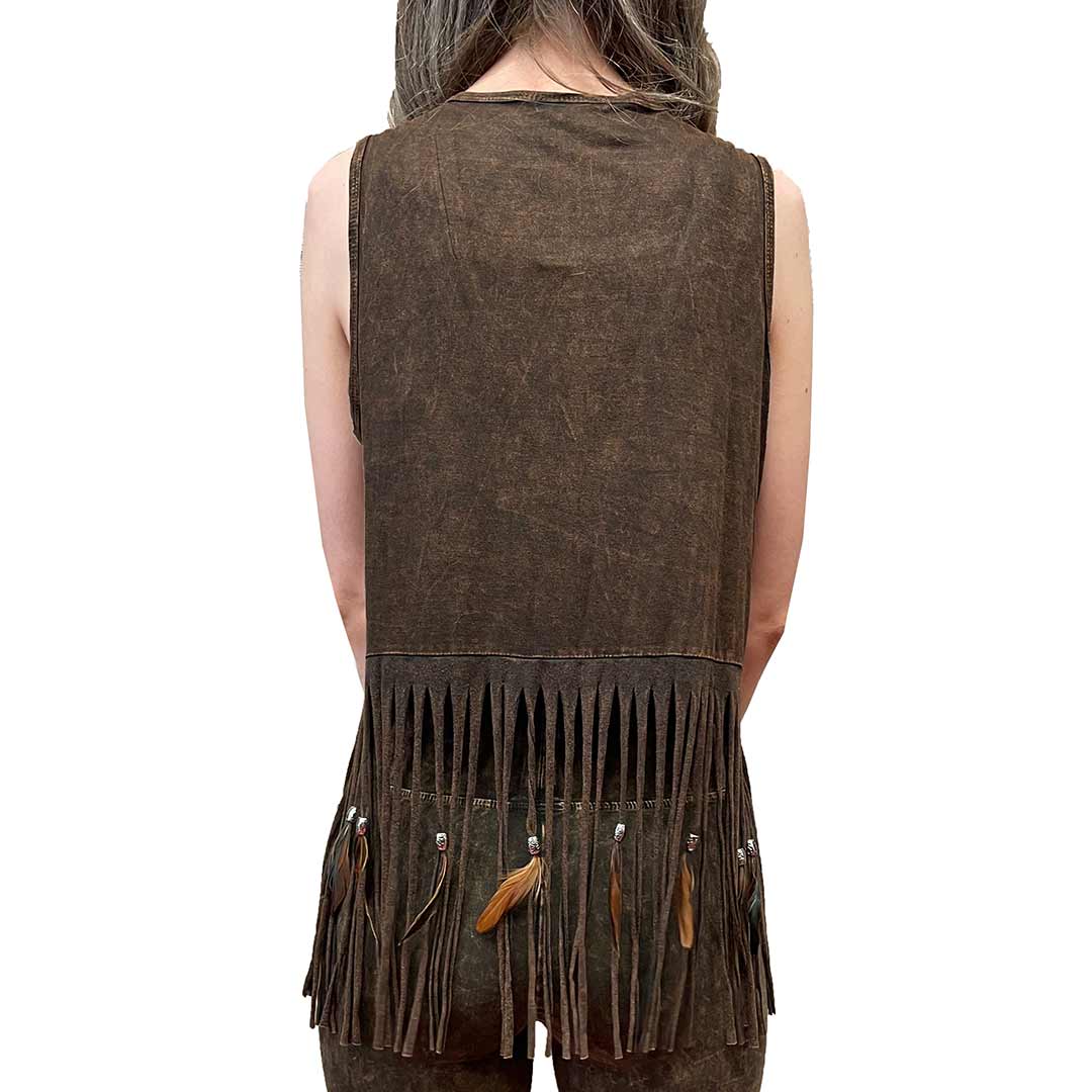 Pat Dahnke Women's Distressed Feather Short Vest