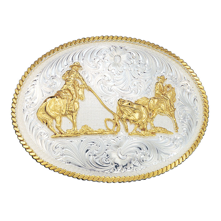 Montana Silversmiths Team Roper Buckle | Lammle's – Lammle's Western Wear