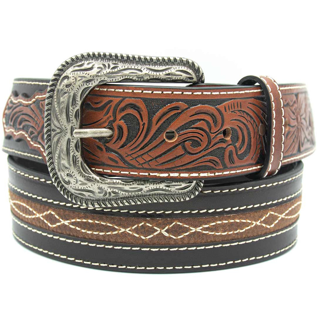 1 1/2 Scalloped Longhorn Western Buckle Belt - AndWest