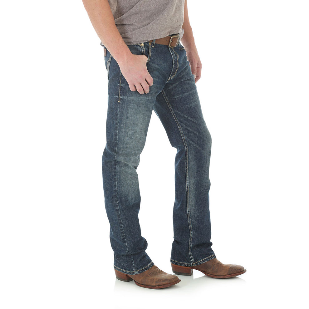 Men's Wrangler Retro Slim Fit Bootcut Jean in Light Stonewash