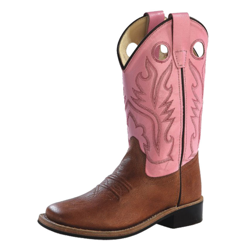 Cowgirl boots clearance pink and brown