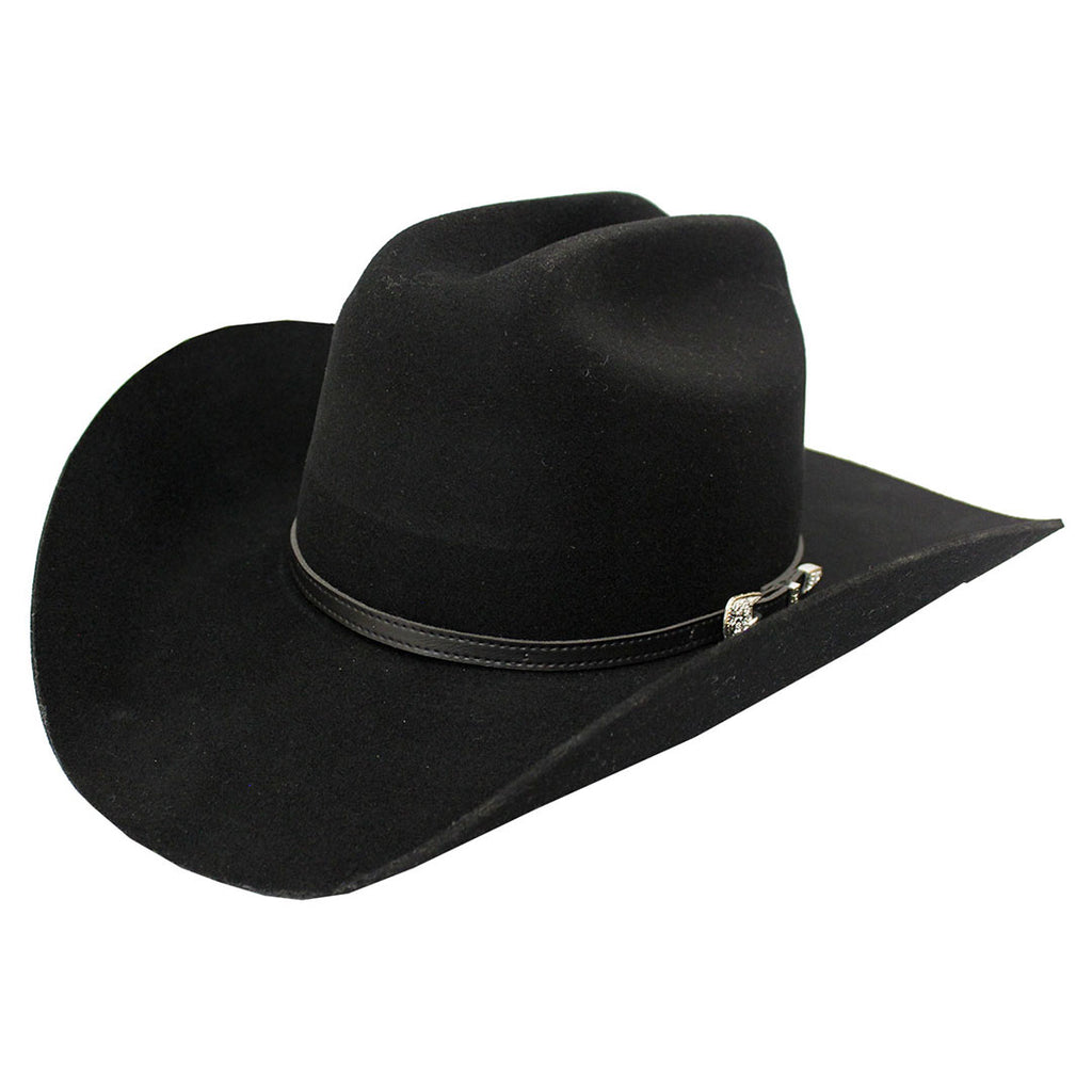 Black Gem Ladies' Felt Cowboy Hat, Black