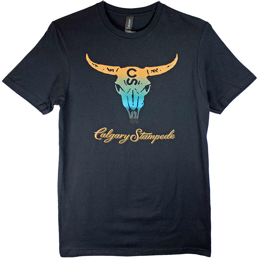 Calgary Stampede Ombre Steer Skull Logo T-Shirt | Lammle's – Lammle's ...