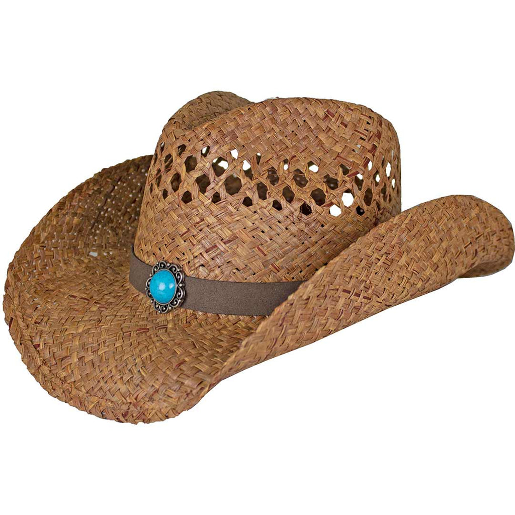 Ladies Pinch Front Western Hat Olive