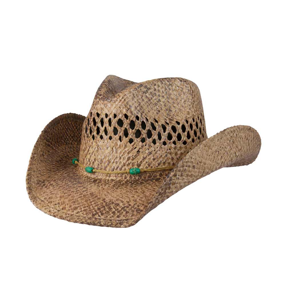 Conner Hats Turquoise Bead Straw Cowboy Hat