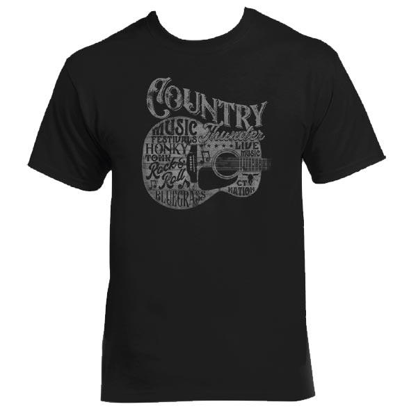 Country Thunder Unisex Guitar Graphic T-Shirt