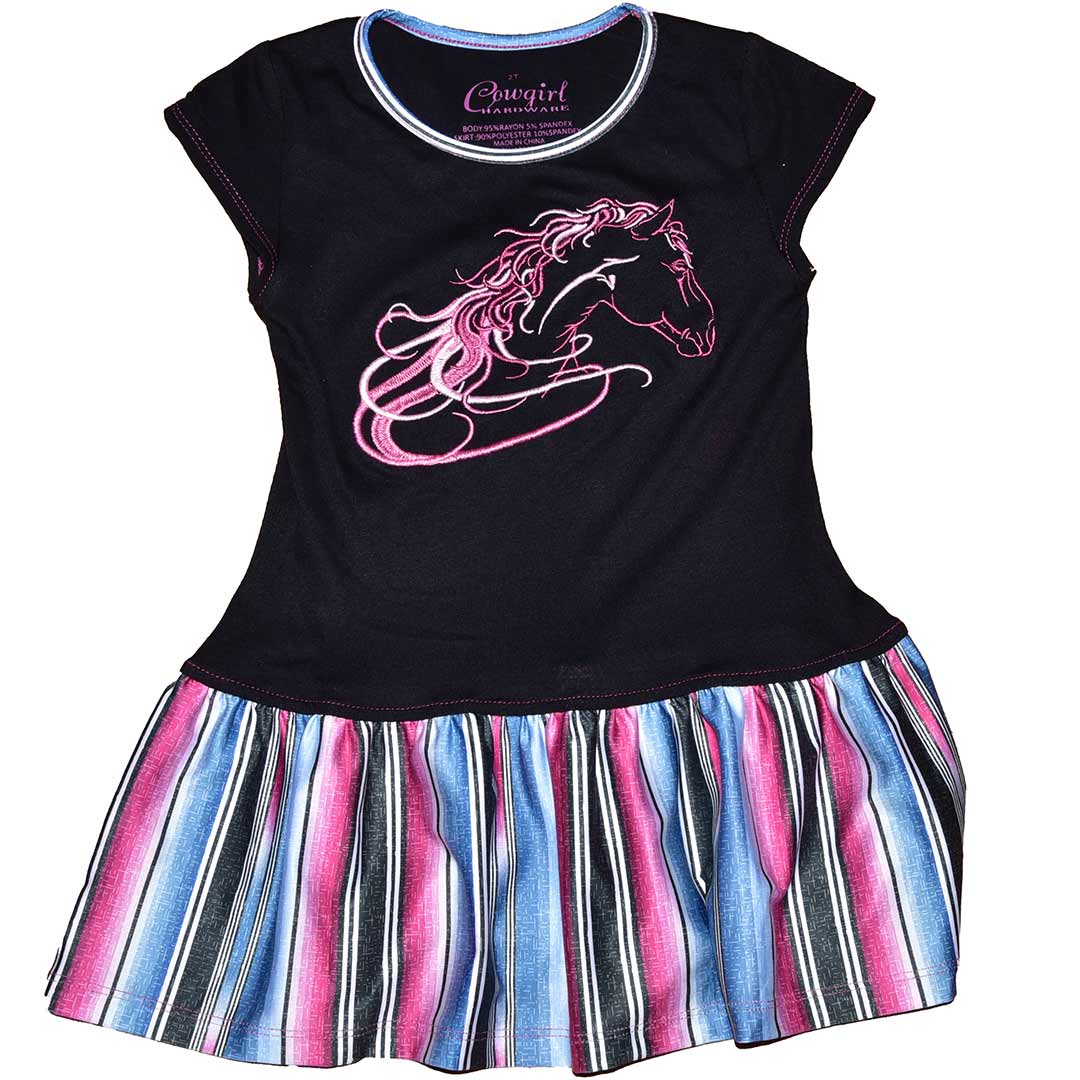 Cowgirl Hardware Toddler Girls' Horse Graphic Serape Skirt Dress