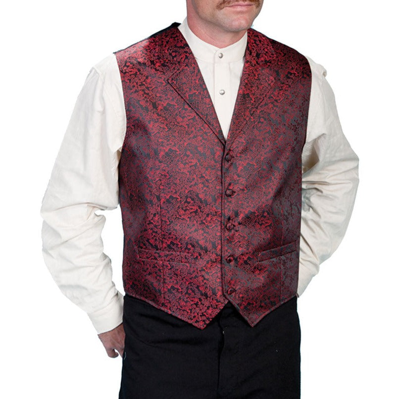 Scully RangeWear Red Dragon Pattern Satin Vest | Men's Dresswear ...