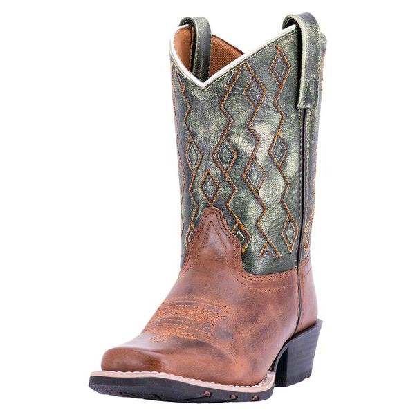 Dan Post Boys' Teddy Square Toe Cowboy Boots