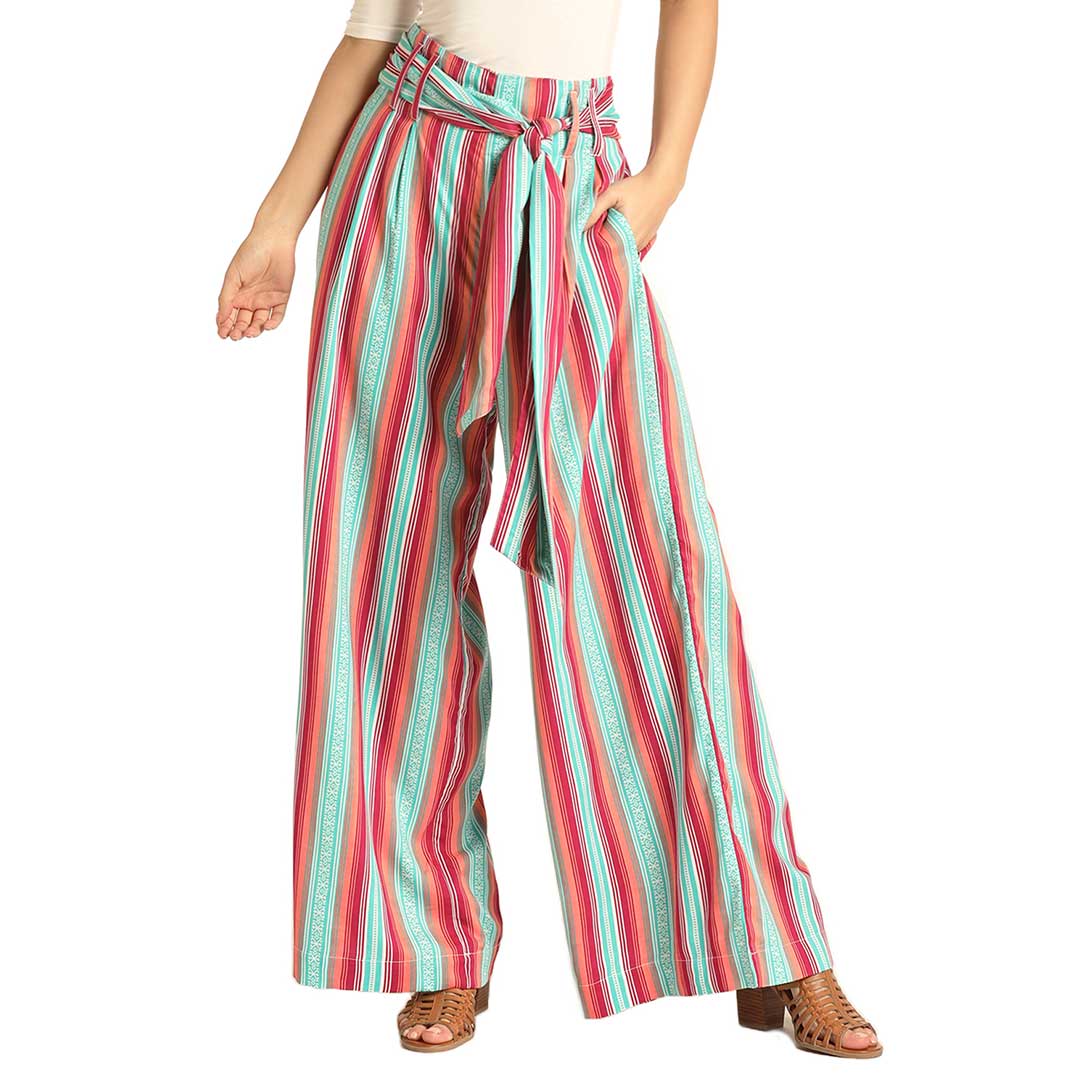 Rock & Roll Cowgirl Women's Stripe Wide Leg Pant