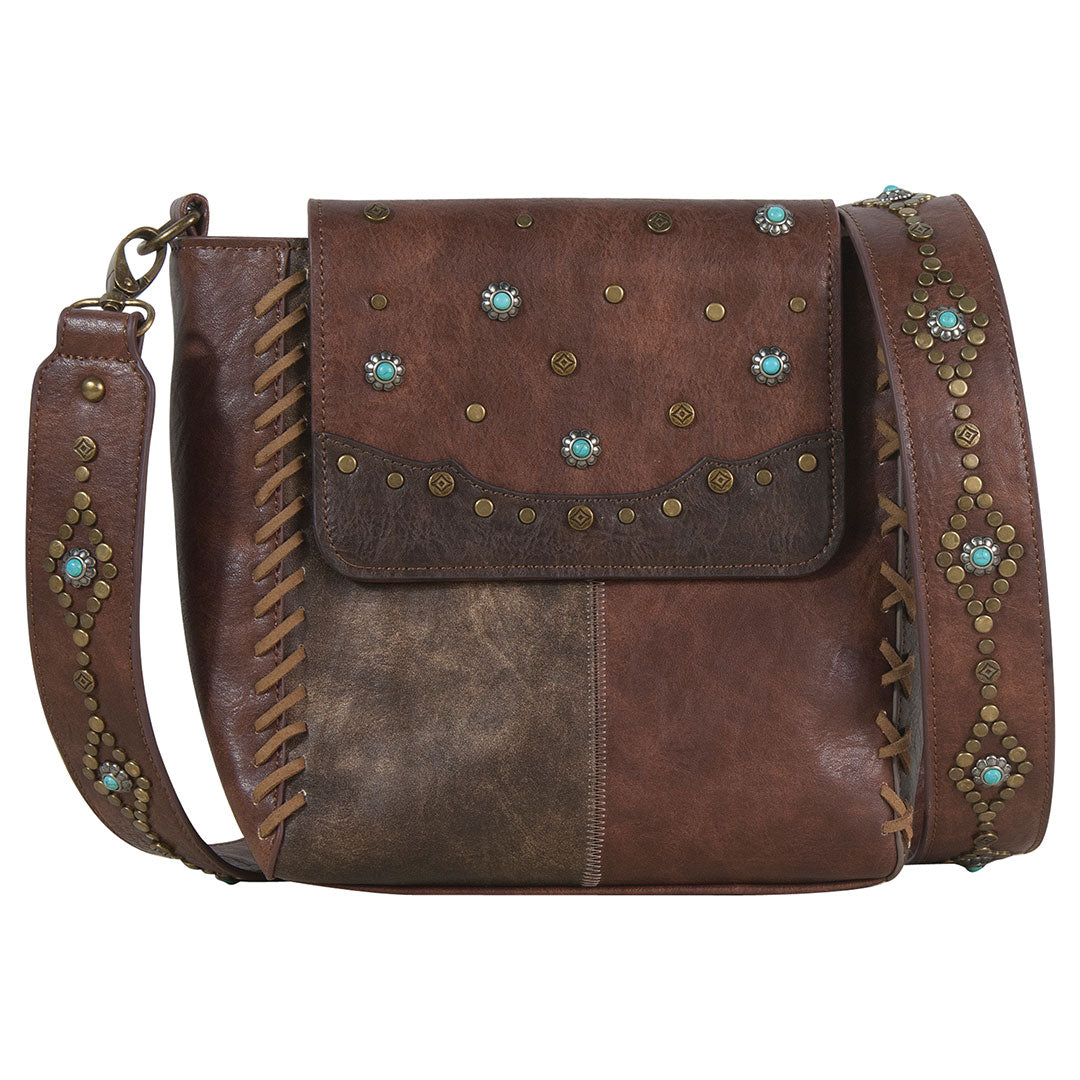 Catchfly Women's Selena Stud Accent Crossbody Bag