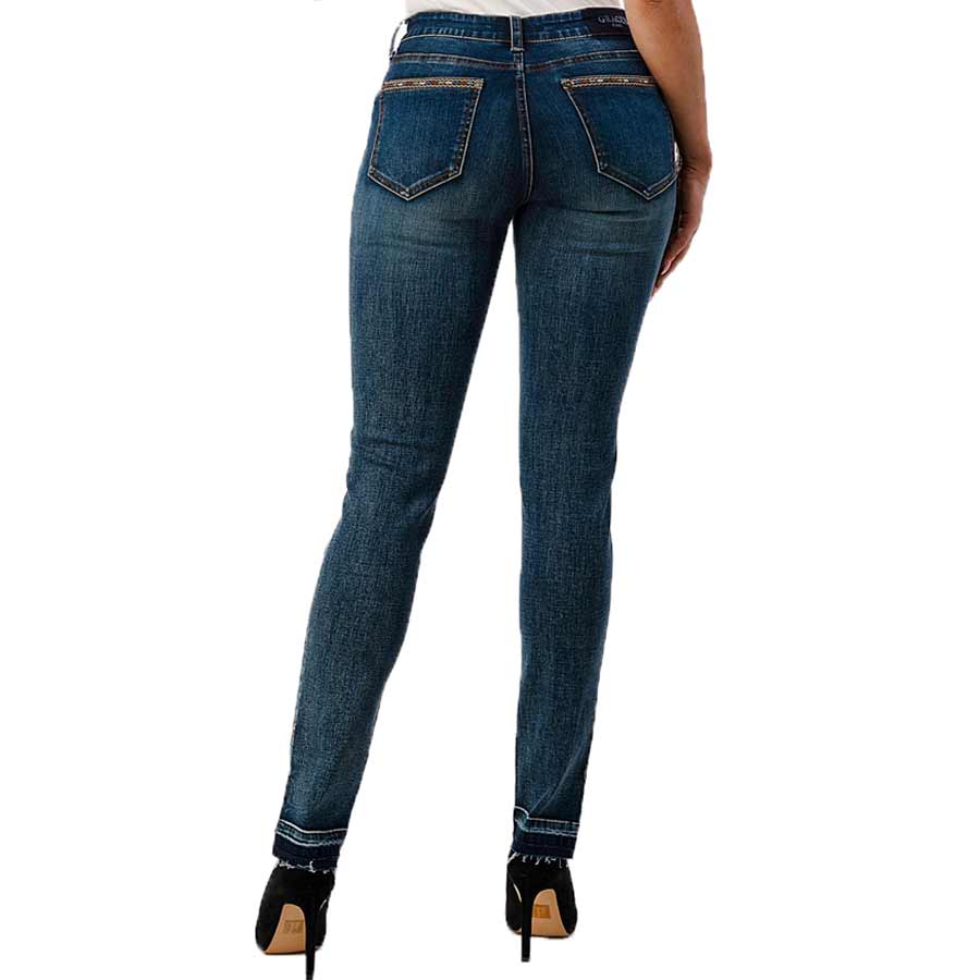 Grace in LA Women's Border Detail Skinny Jeans