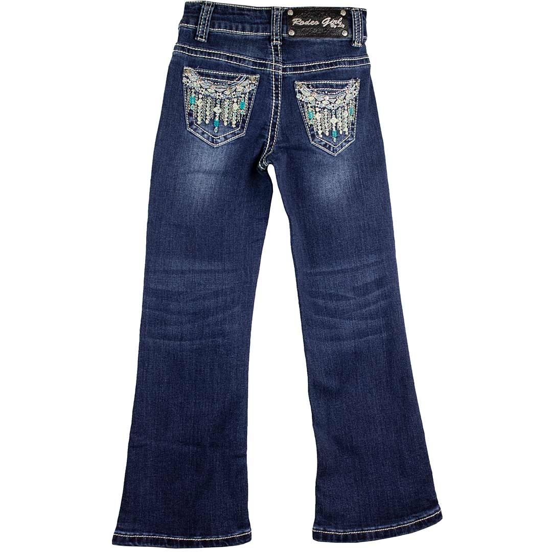 Girls Grace In LA blue boot order cut jeans