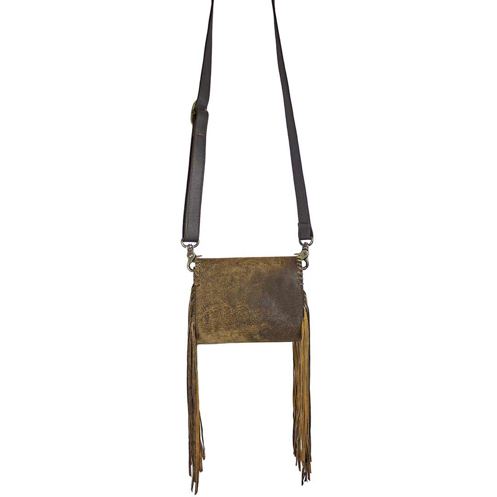 Juan Antonio Nubuck Suede Fringe Crossbody