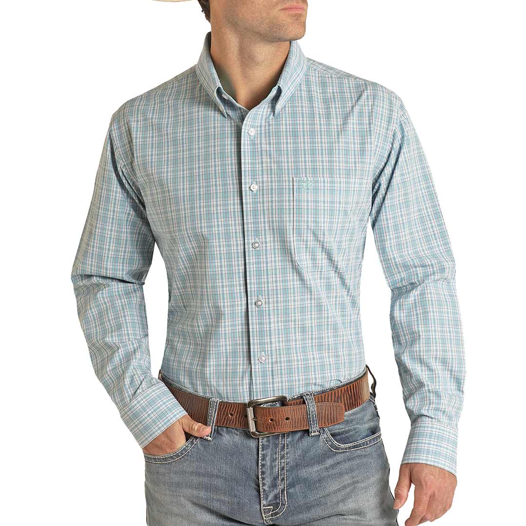 Panhandle Men's Geometric Print Button-Down Shirt