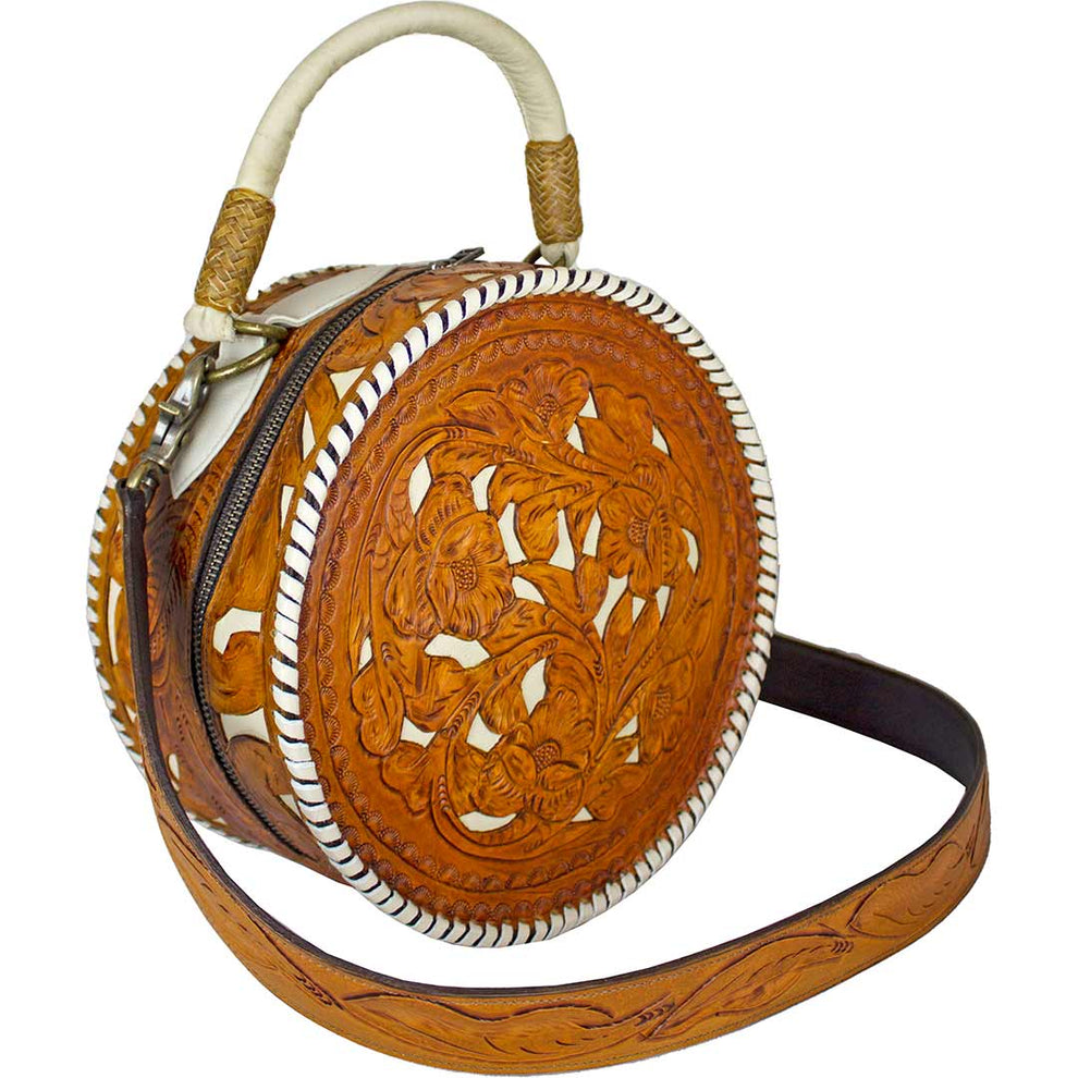 Juan Antonio Hand Tooled Leather Canteen Purse