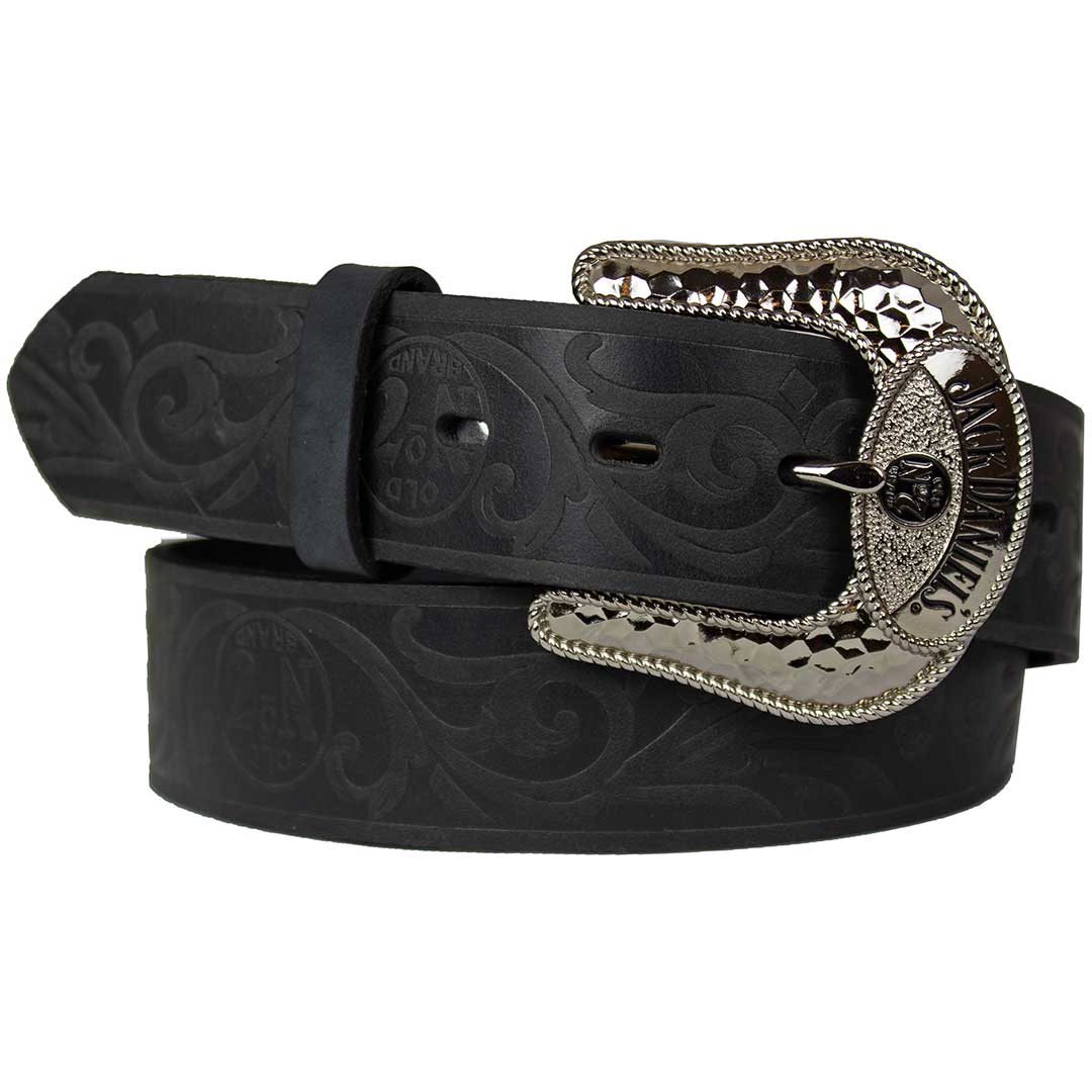 Jack Daniel's Men's Western Floral Leather Belt